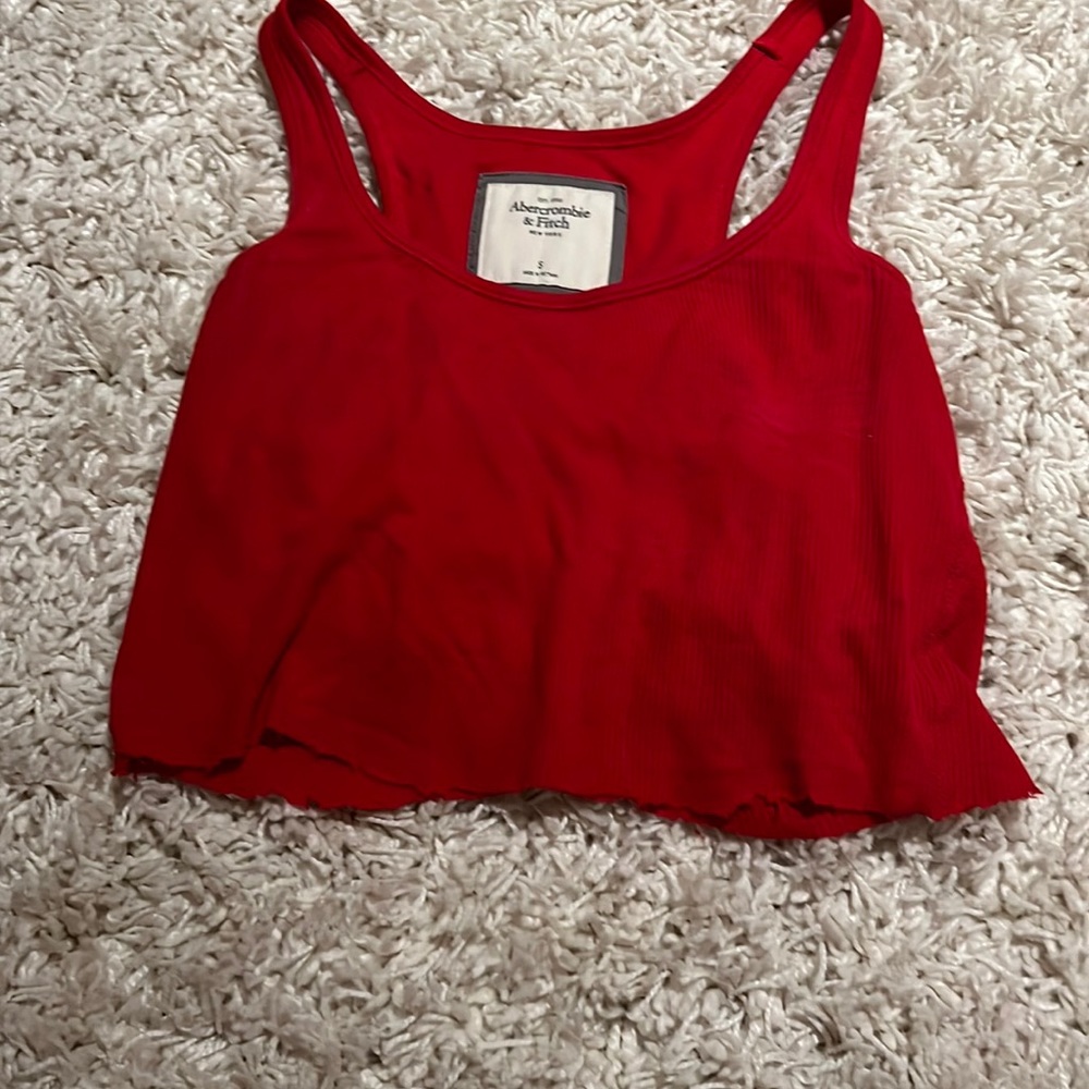 abercrombie and fitch red tank